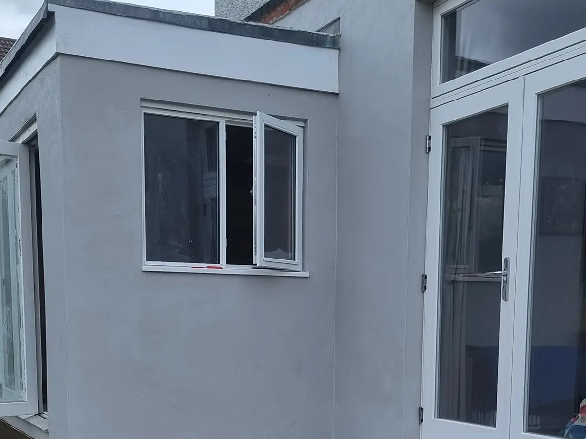 Externally rendered extension by ST Plastering & Rendering