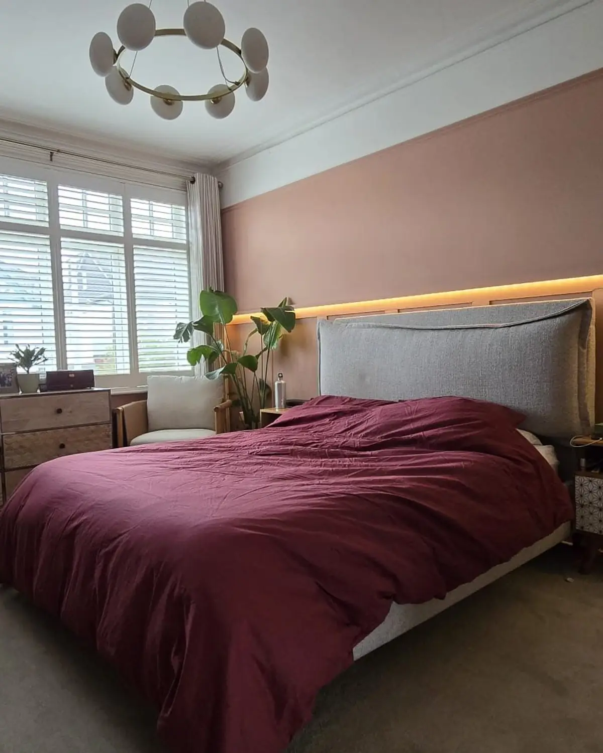 Bedroom skimmed flat and smooth, pictured after decorating, by ST Plastering & Rendering