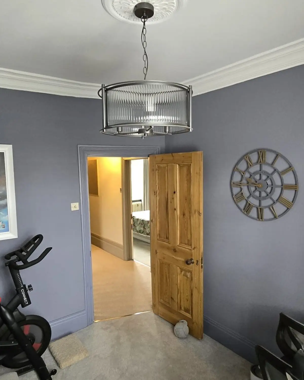 Room skimmed inside the original coving, since decorated, by ST Plastering & Rendering