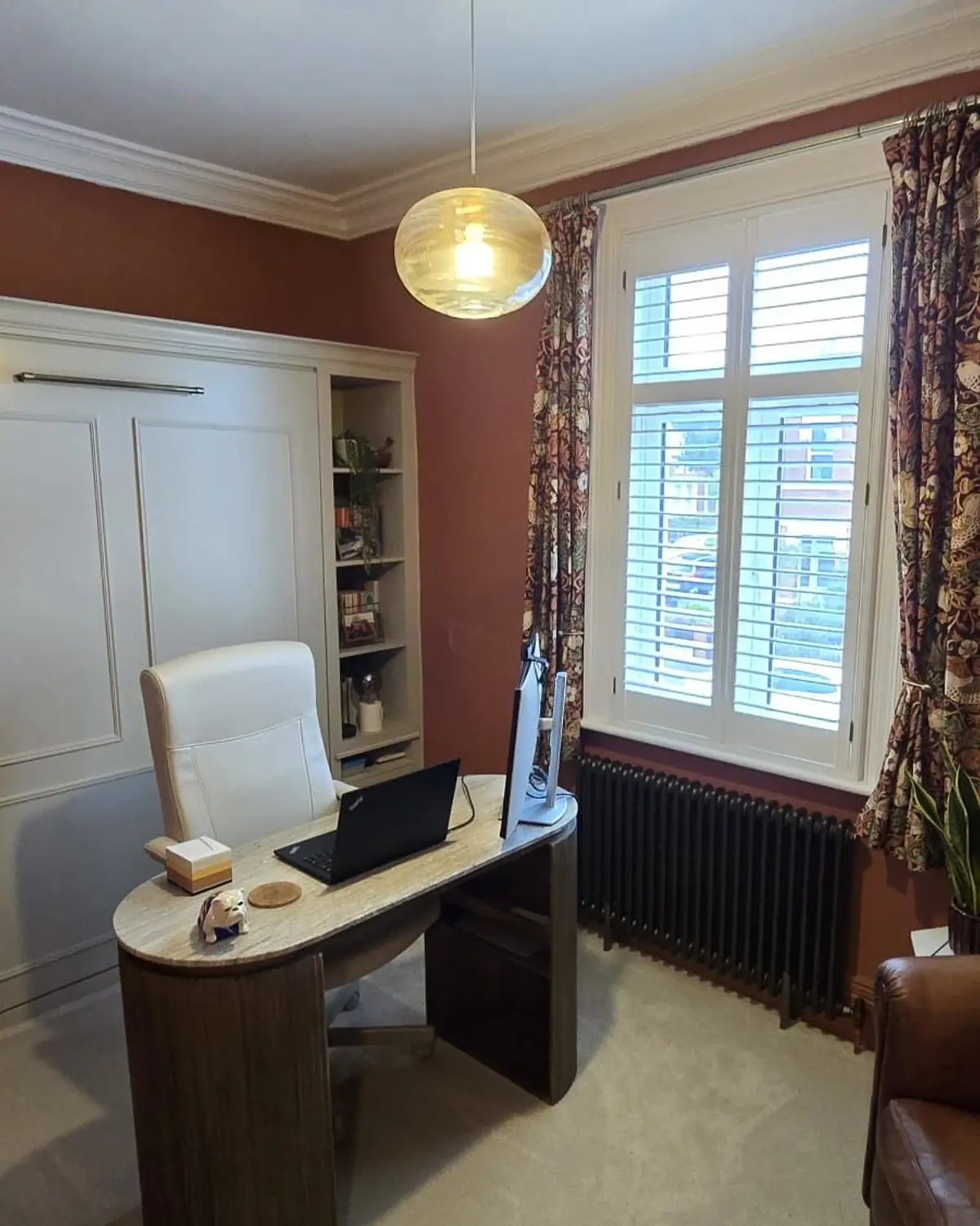 Study replastered and finished, pictured after decorating, by ST Plastering & Rendering